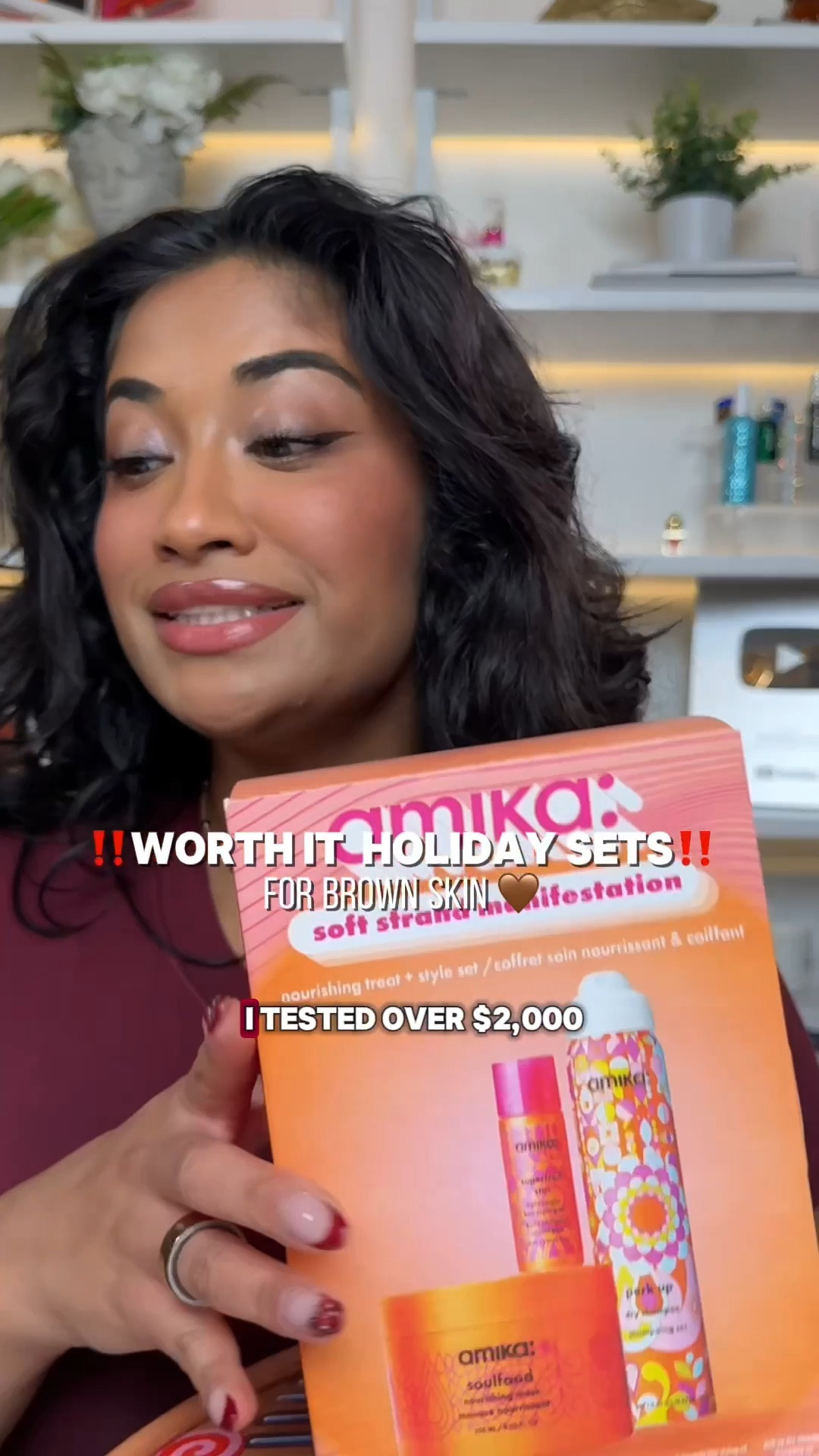 These are 2025’s best holiday sets for the brown girlies 🤎 after reviewing so many holiday sets that were so mid on my YouTube I finally found ones I really love‼️ @amika @danessamyricksbeauty @onesizebeauty @nyxcosmetics AD 

#LTKBeauty #LTKHoliday #LTKGiftGuide