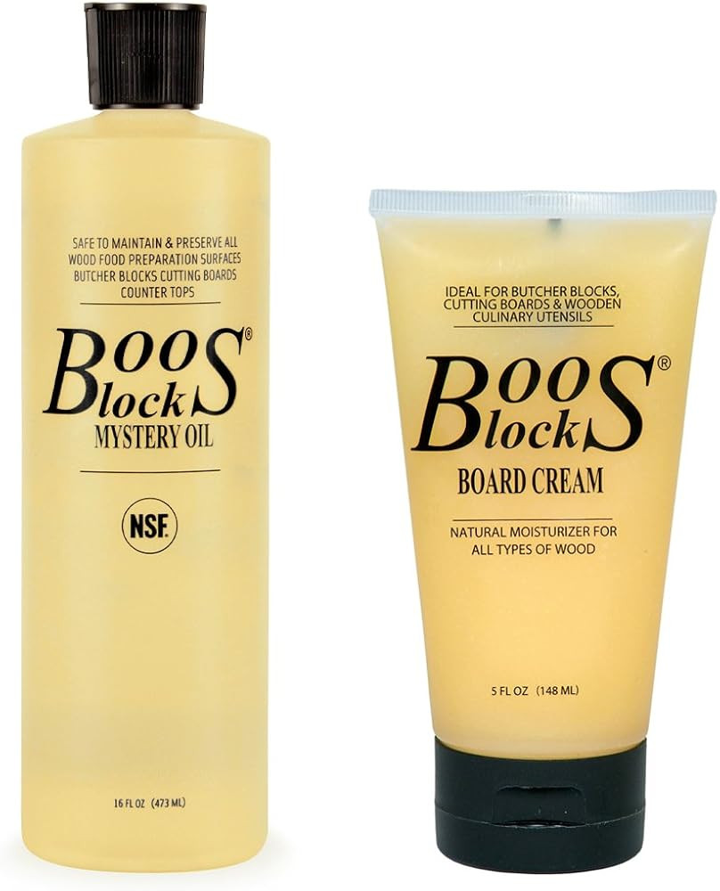 John Boos Block MYSCRM Essential Mystery Oil and Board Cream Care and Maintenance Set: Includes O... | Amazon (US)