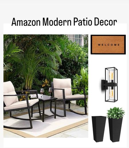 Modern front porch decor, patio decor, patio furniture 

#LTKhome #LTKSeasonal #LTKstyletip