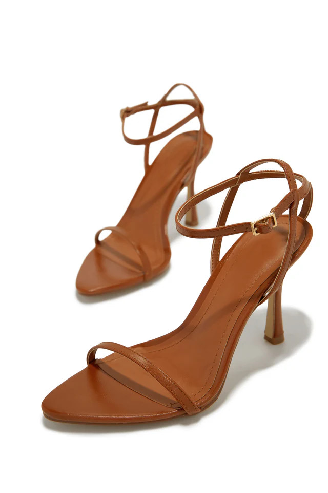 Miss Lola | Adrienne Tan Single Sole Heels | MISS LOLA