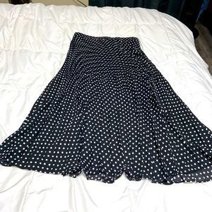 Max Studio Polka Dot Skirt Pleated Full Maxi Length Size Medium | Poshmark