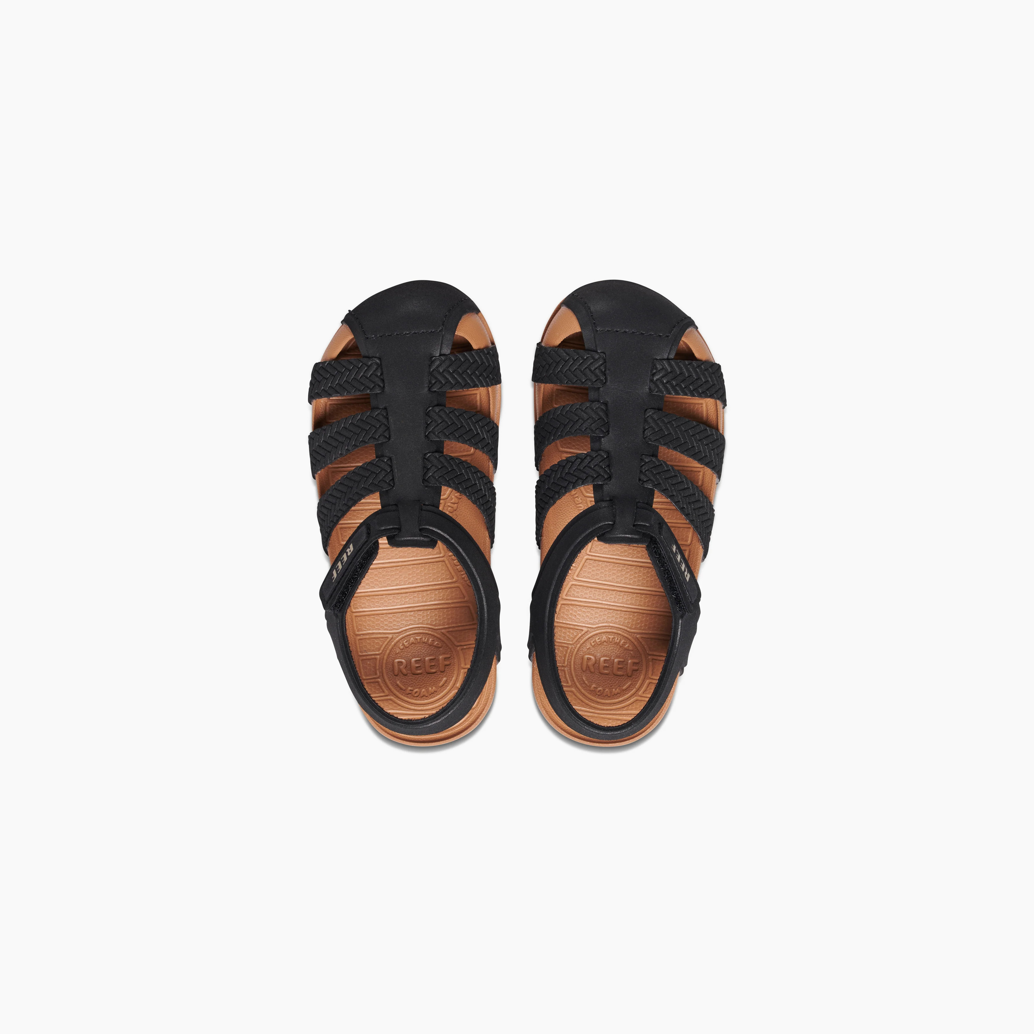 Little Girl's Water Beachy Shoes in Black/Tan | REEF® | Reef