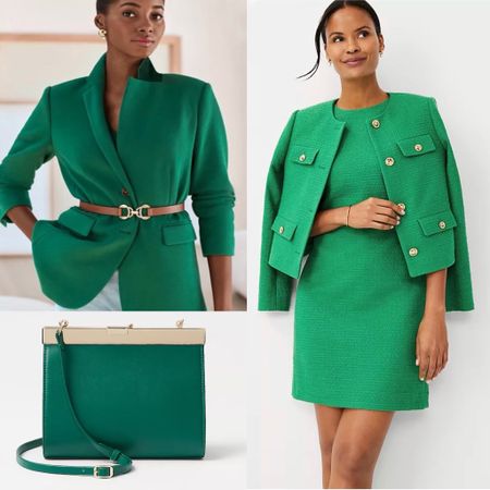 Green for Spring!  Spring outfit, work outfit, blazer, spring bag 

#LTKSeasonal #LTKsalealert #LTKworkwear