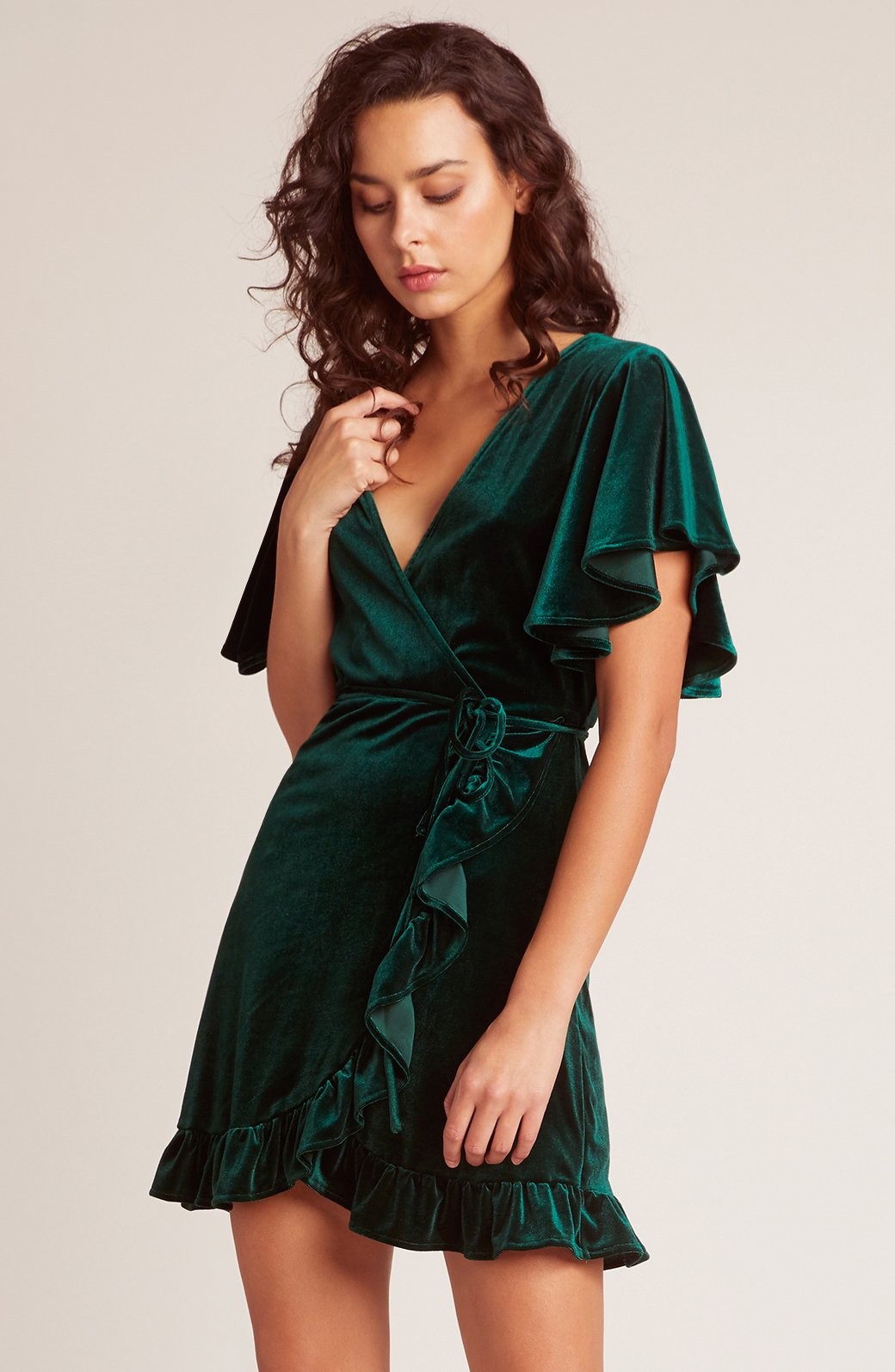 West Village Velvet Wrap Dress | BB DAKOTA