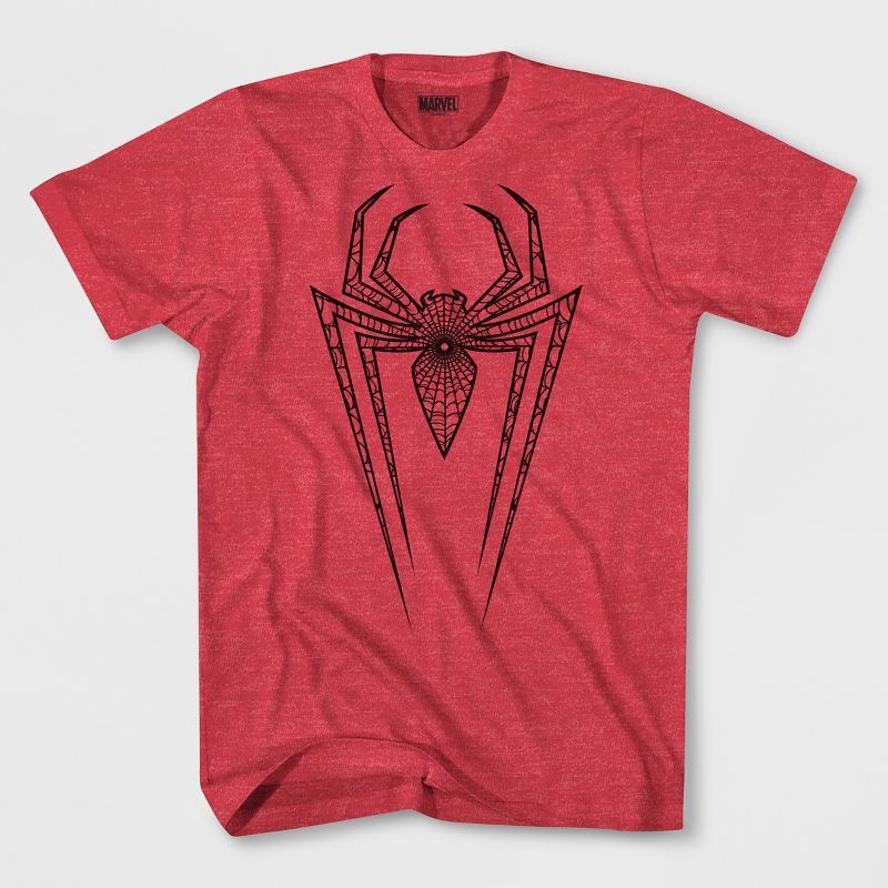 Kids' Spider-Man Short Sleeve T-Shirt - Red Heather | Target