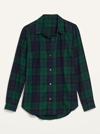 Long-Sleeve Plaid Flannel Shirt for Women | Old Navy (US)