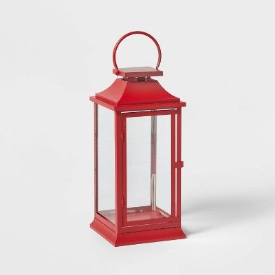 17&#34; Decorative Metal Lantern Red - Wondershop&#8482; | Target