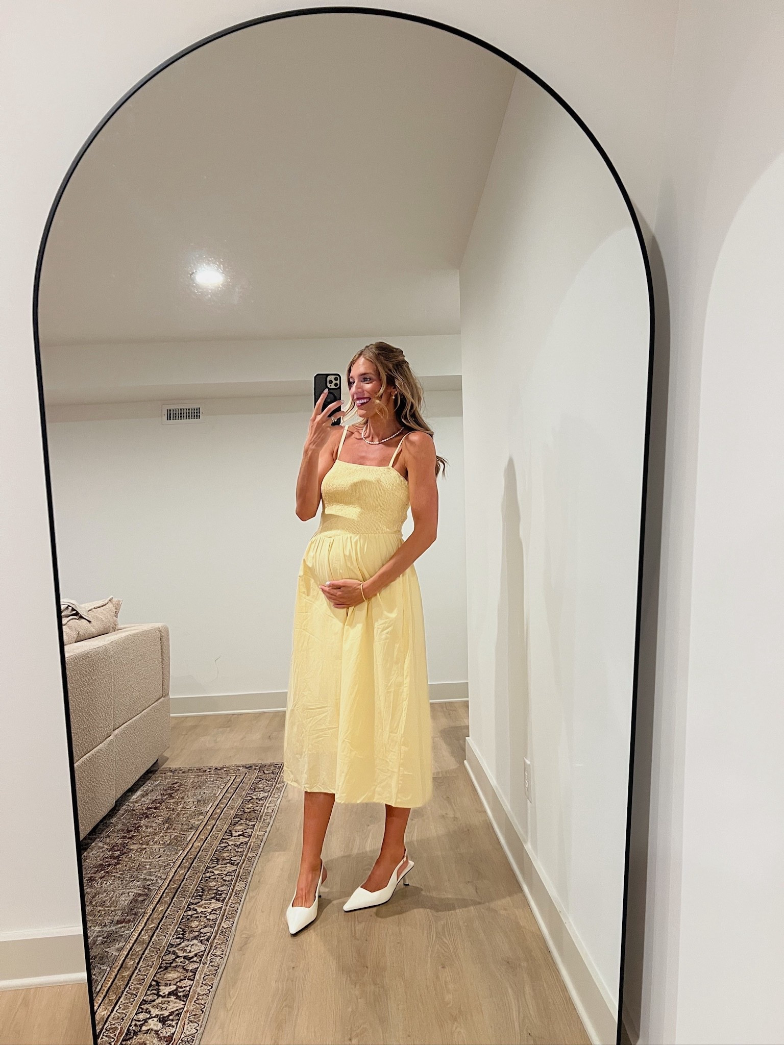 The same yellow dress, just without the cardigan. Perfect for Easter and such a good one to have all summer!

#LTKSeasonal #LTKBump #LTKootd