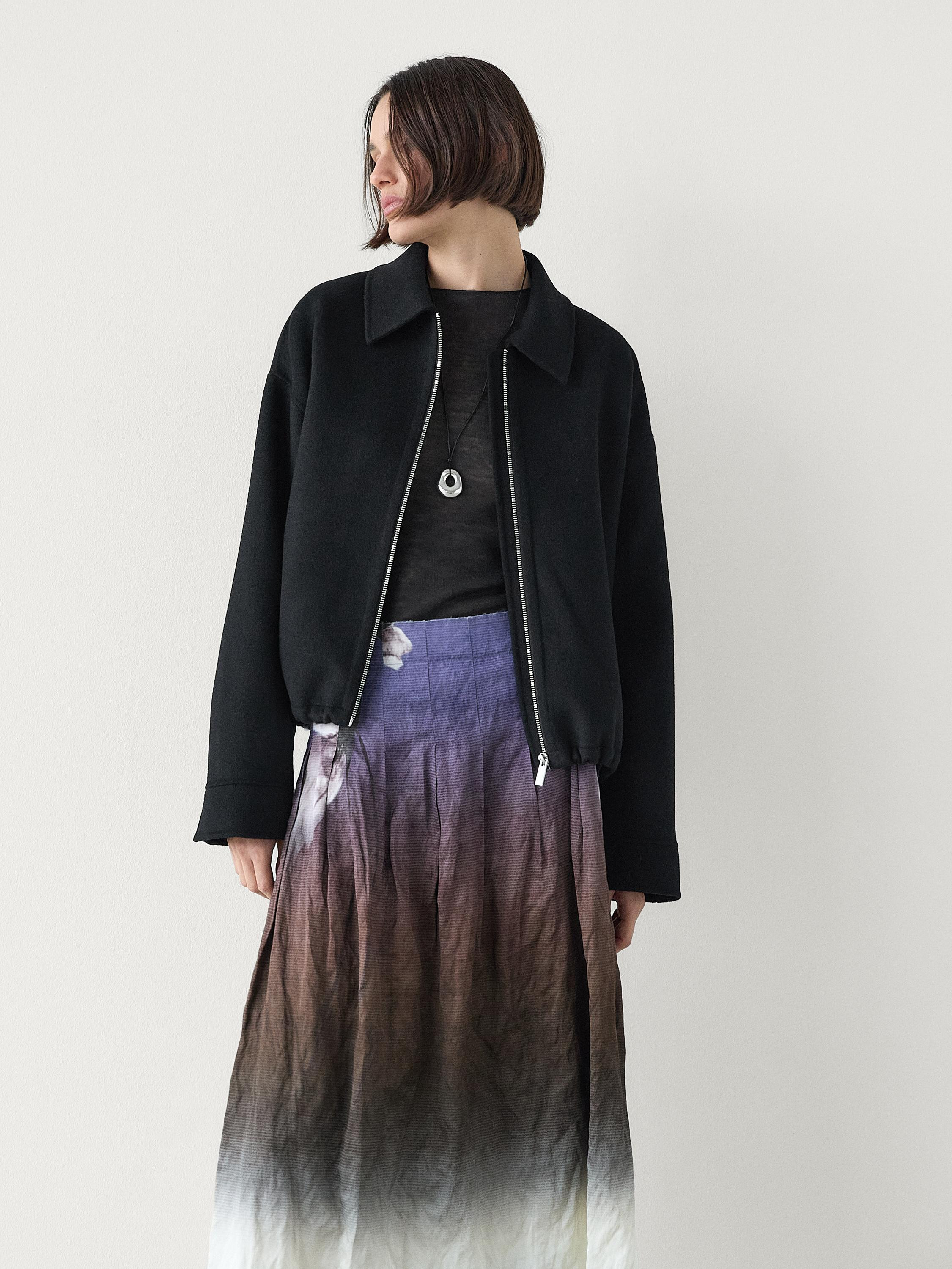 NEW Wool blend jacket  £169.00 Jacket made of wool blend. Lapel collar. Zip fastening. Lined. Bl... | Massimo Dutti UK