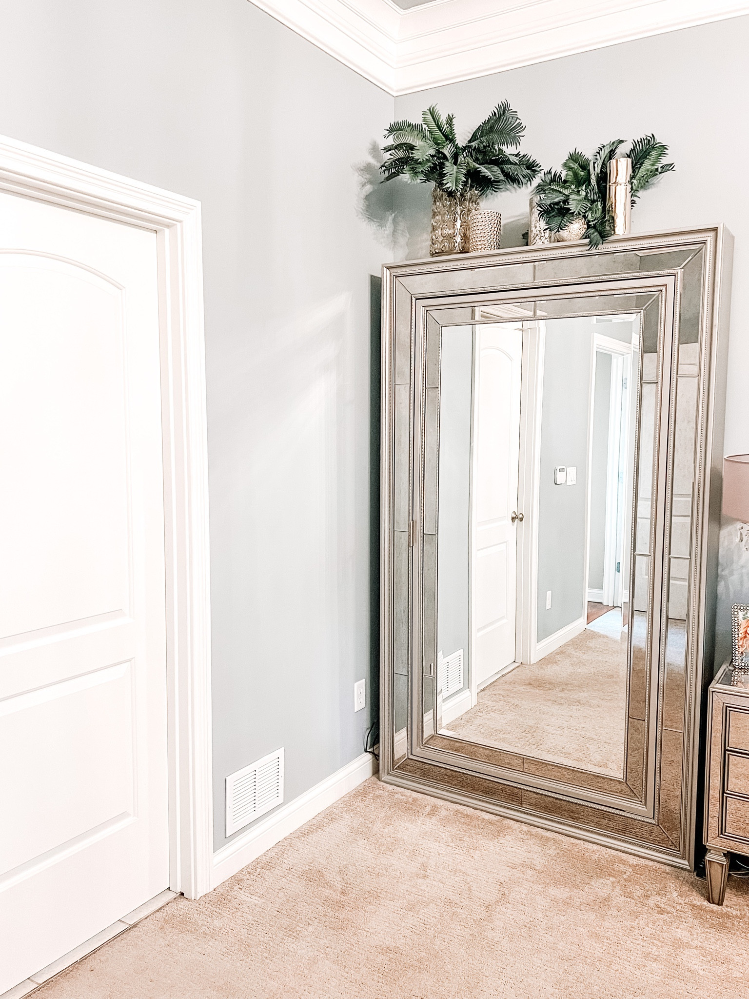 Frontgate mirror - this has been great as it opens up and the entire inside is jewelry storage. Definitely a great investment piece for your home. 

Frontgate - Home Decor - Mirror - jewelry storage - Full Length Mirror - Luxury Home Decor - Bedroom Mirror - Closet Mirror - Closet Organization - Fall home decor - 

#LTKhome #LTKstyletip #LTKSeasonal