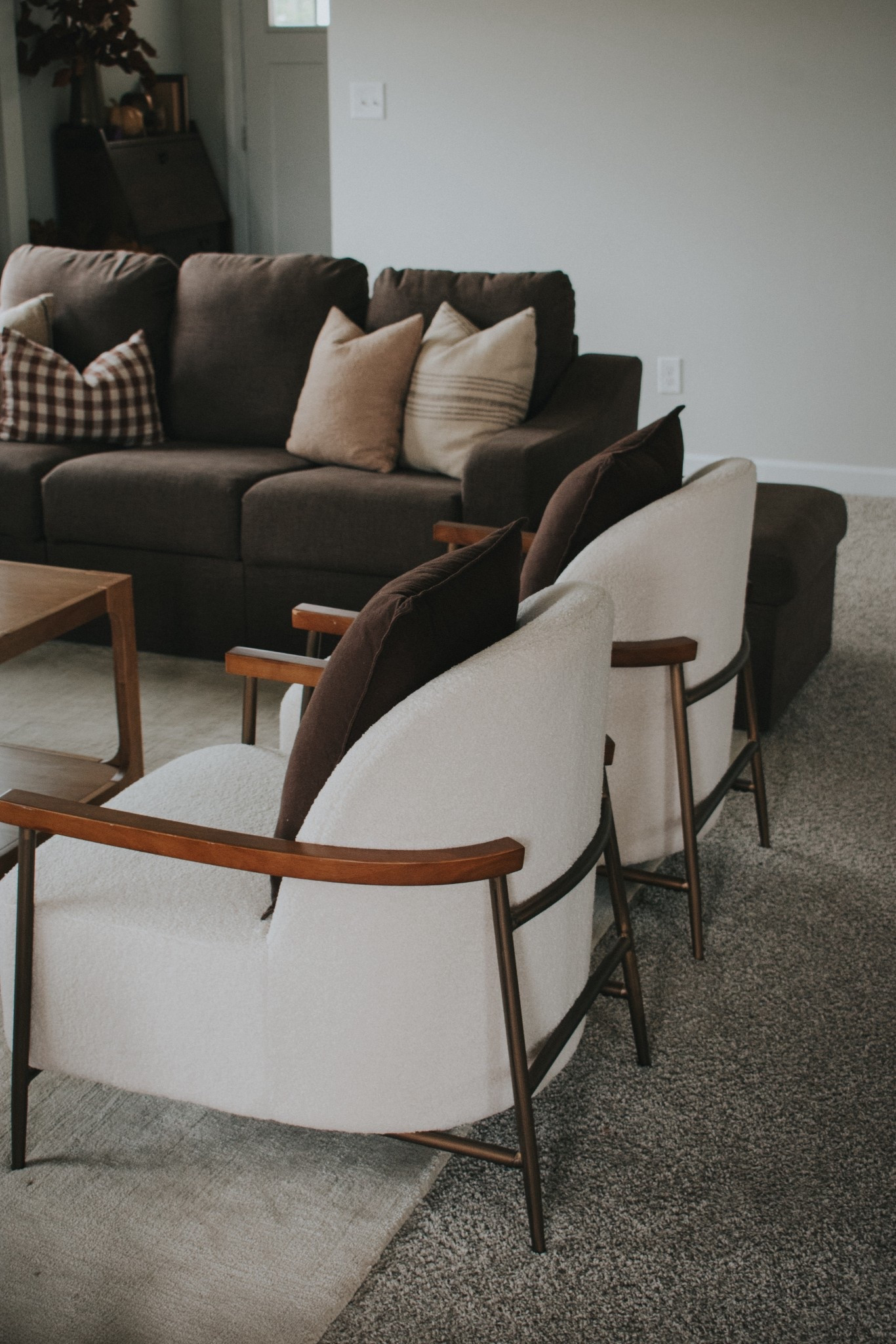 Living room. Accent boucle chairs. White boucle chairs  

#LTKHome #LTKStyleTip
