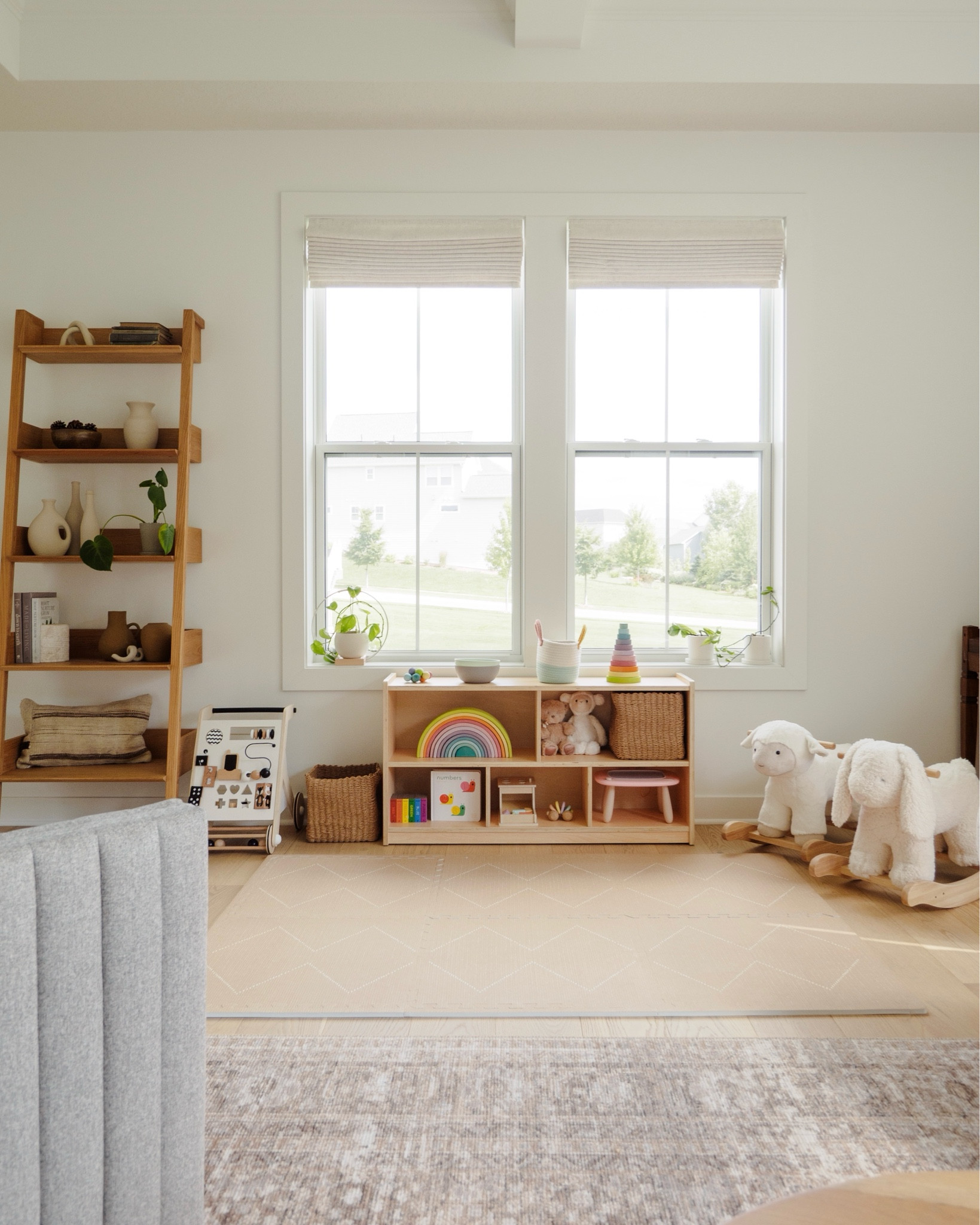 Kids baby toddler play room living room twin girl montessori shelf  playmat walker rocker pottery barn amazon shelf modern basket rug 

#LTKBaby #LTKHome #LTKFamily