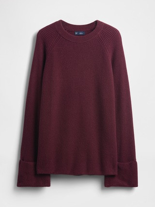 CashSoft Shaker-Stitch Boyfriend Sweater | Gap (US)