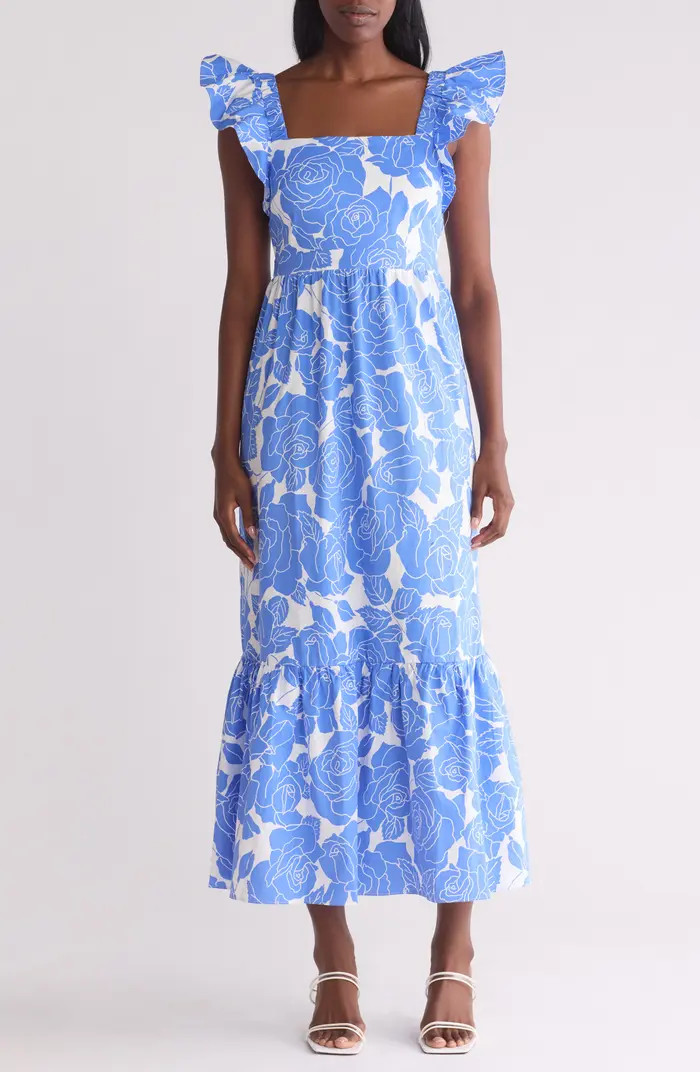 Floral Ruffle Strap Maxi Dress | Nordstrom Rack