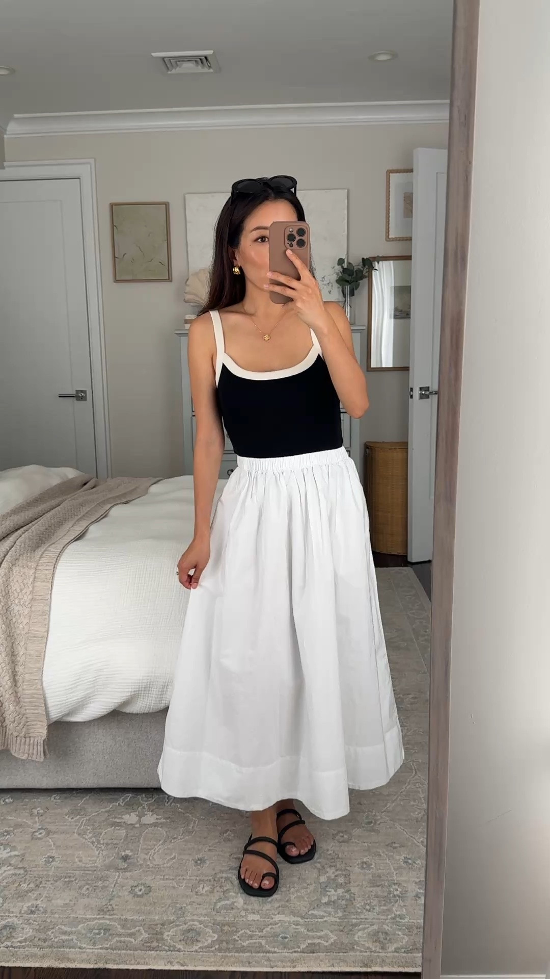 Sizing info below! 
• Madewell contrast rib tank XXS love the cut
• Aritzia cotton skirt 2XS high quality, lined, pockets. Size down if between sizes since the elastic waist is slightly loose. 
• crocs sandals 5, size down if a half size 
• Madewell sunglasses 

White maxi skirt, petite friendly, summer capsule wardrobe, summer vacation style

#LTKPetite #LTKSeasonal #LTKootd