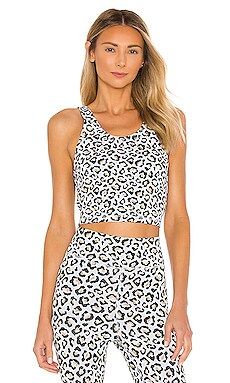 THE UPSIDE Crop Bra in Ice Blue Leopard from Revolve.com | Revolve Clothing (Global)