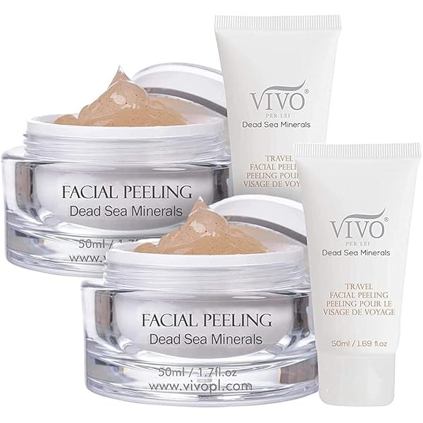 Vivo Per Lei Facial Peeling Gel - Contains Dead Sea Minerals and Nut Shell Powder - Gentle Face Exfo | Amazon (US)