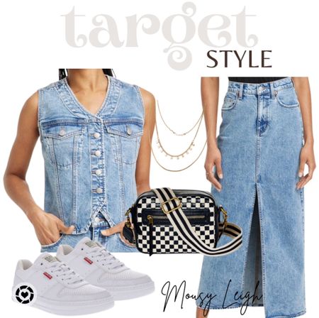 Denim vest with maxi denim skirt! 

target, target finds, target summer, found it at target, target style, target fashion, target outfit, ootd, ootd from target, clothes, target clothes, inspo, outfit, target fit, bag, tote, backpack, belt bag, shoulder bag, hand bag, tote bag, oversized bag, mini bag, clutch, blazer, blazer style, blazer fashion, blazer look, blazer outfit, blazer outfit inspo, blazer outfit inspiration, jumpsuit, cardigan, bodysuit, workwear, work, outfit, workwear outfit, workwear style, workwear fashion, workwear inspo, outfit, work style,  spring, spring style, spring outfit, spring outfit idea, spring outfit inspo, spring outfit inspiration, spring look, spring fashion, spring tops, spring shirts, spring shorts, shorts, sandals, spring sandals, summer sandals, spring shoes, summer shoes, flip flops, slides, summer slides, spring slides, slide sandals, summer, summer style, summer outfit, summer outfit idea, summer outfit inspo, summer outfit inspiration, summer look, summer fashion, summer tops, summer shirts, looks with jeans, outfit with jeans, jean outfit inspo, pants, outfit with pants, dress pants, leggings, faux leather leggings, tiered dress, flutter sleeve dress, dress, casual dress, fitted dress, styled dress, fall dress, utility dress, slip dress, skirts,  sweater dress, sneakers, fashion sneaker, shoes, tennis shoes, athletic shoes,  dress shoes, heels, high heels, women’s heels, wedges, flats,  jewelry, earrings, necklace, gold, silver, sunglasses, Gift ideas, holiday, gifts, cozy, holiday sale, holiday outfit, holiday dress, gift guide, family photos, holiday party outfit, gifts for her, resort wear, vacation outfit, date night outfit, shopthelook, travel outfit, 

#LTKSeasonal #LTKstyletip #LTKworkwear