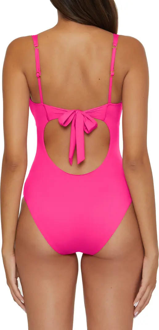 Shirred V-Wire One-Piece Swimsuit | Nordstrom