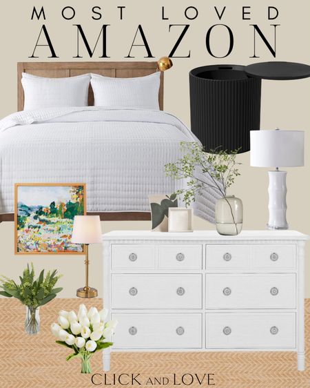 Amazon most loved 👏🏼 this bedding is a great budget friendly option if you’re needing a fresh set! 

Bedding, primary bedroom, bedroom inspiration, dresser, bedroom furniture, faux stems, faux floras, table lamp, lighting, lighting inspiration, cordless lamp, indoor rug, outdoor rug, kid friendly rug, framed art, wall art, wall decor, art. Cooler, accent table. Living room, bedroom, guest room, dining room, entryway, seating area, family room, curated home, Modern home decor, traditional home decor, budget friendly home decor, Interior design, style tip, look for less, designer inspired, Amazon, amazon home decor finds , Amazon home, Amazon must haves, Amazon finds, amazon favorites, Amazon home decor #amazon #amazonhome

#LTKstyletip #LTKfindsunder100 #LTKhome