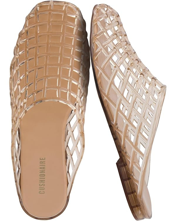 CUSHIONAIRE Lab Jelly Flats for Women, Closed Toe Slip On Lightweight Womens Mules with Woven Des... | Amazon (US)