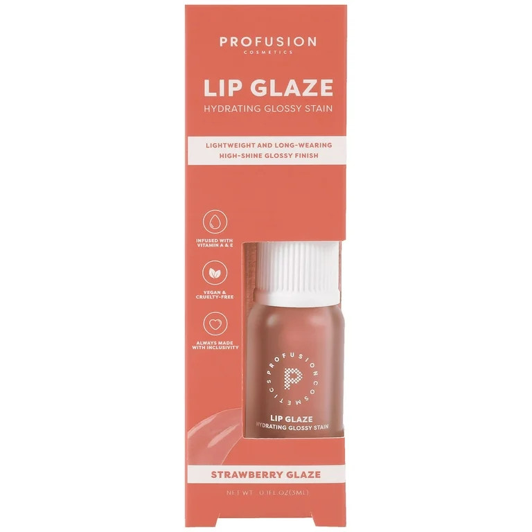 Profusion Cosmetics Lip Glaze - Strawberry Glaze - Walmart.com | Walmart (US)