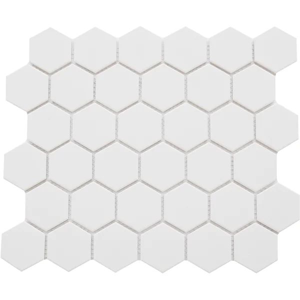 Rezone™ 11" x 13" Porcelain Octagon and Dot Mosaic Wall Tile | Wayfair North America