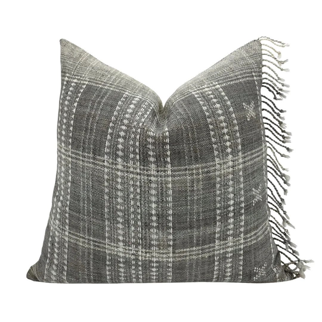 Indian Wool Pillow Cover Gray With a Hint of Green Vintage - Etsy | Etsy (US)