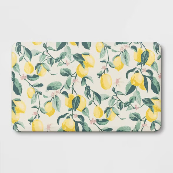 30" x 18" Lemon Print Comfort Mat - Threshold™ | Target