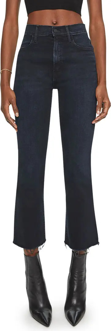 The Hustler Frayed High Waist Ankle Flare Jeans | Nordstrom