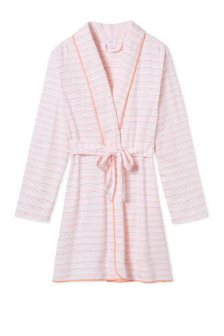 Pima Short Robe in Bellini Ombre | Lake Pajamas