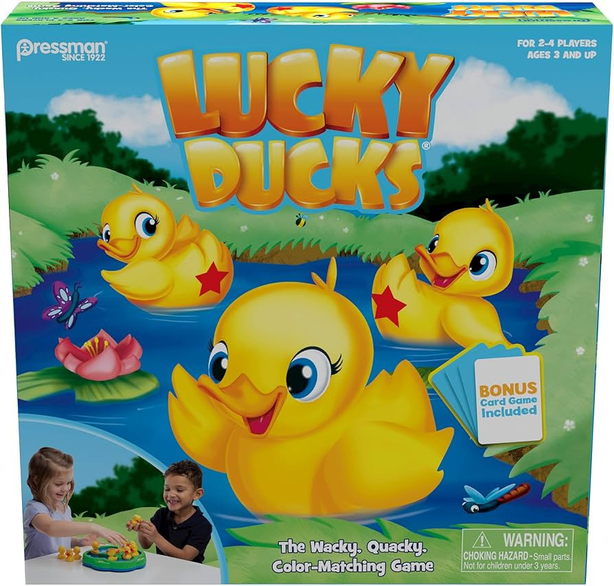 Pressman Lucky Ducks - The Memory and Matching Game That Moves - Includes A Fun Pop The Pig Make-... | Amazon (US)