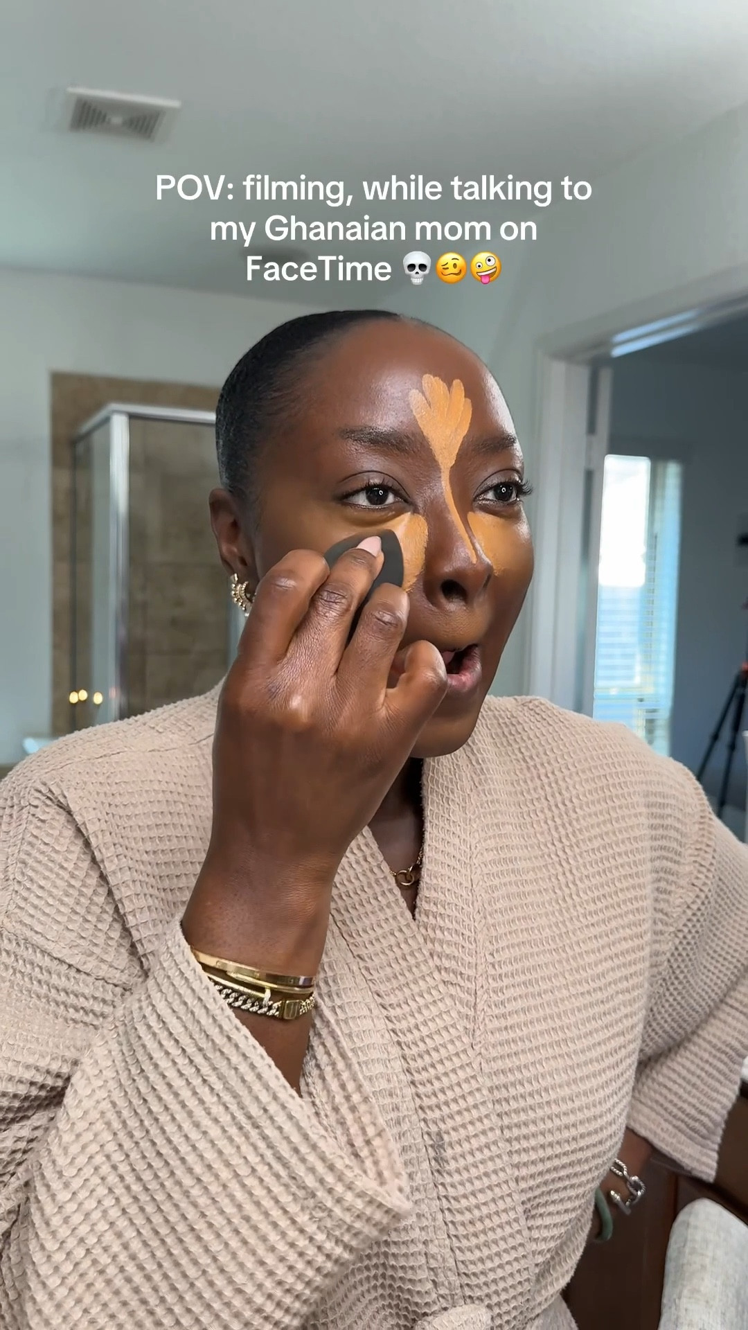 Blending in Tarte Shape Tape Rich Sand and the two darkest shades in the Makeup Forever Contour sticks. 

#LTKStyleTip #LTKGiftGuide #LTKBeauty