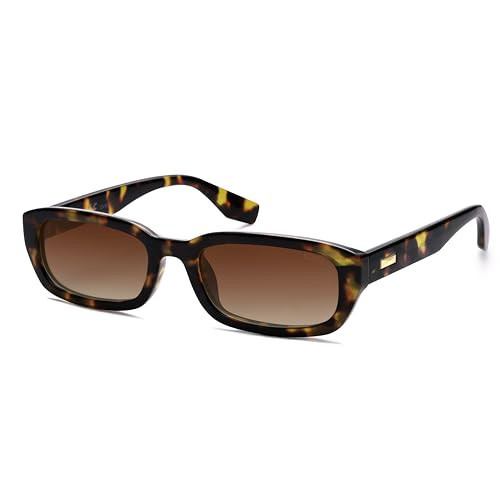 SOJOS Retro Rectangle Polarized Sunglasses Womens Trendy Sun Glasses Vintage Shades UV400 SJ2606 Tortoise/Brown Lens | Amazon (US)