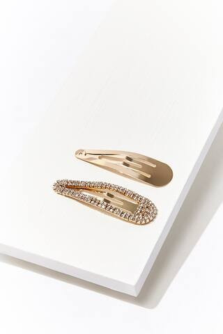 Rhinestone Snap Clip Barrette Set | Forever 21 (US)
