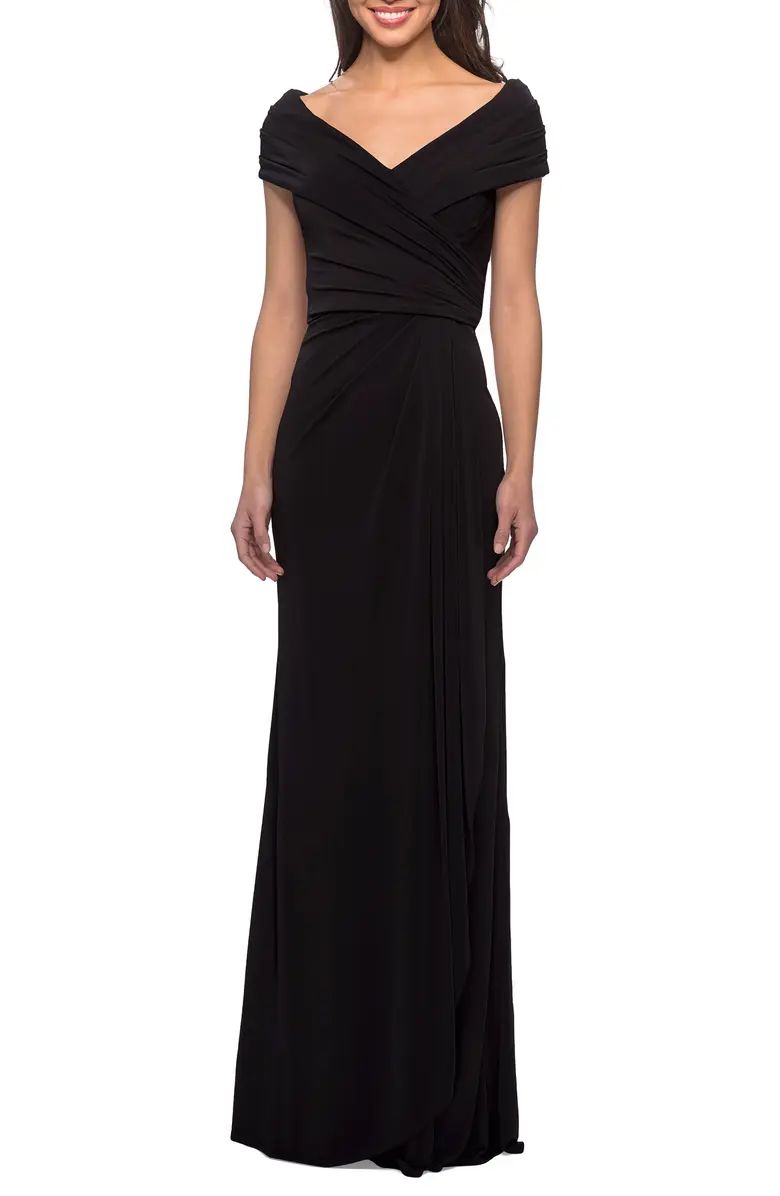 Ruched Jersey Column Gown | Nordstrom