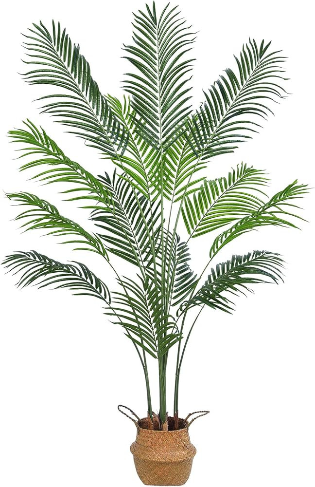 Hanamono 5.25ft Artificial Palm Tree, Potted Faux Plants Large Majesty Palm Trees Home Decor Indo... | Amazon (US)