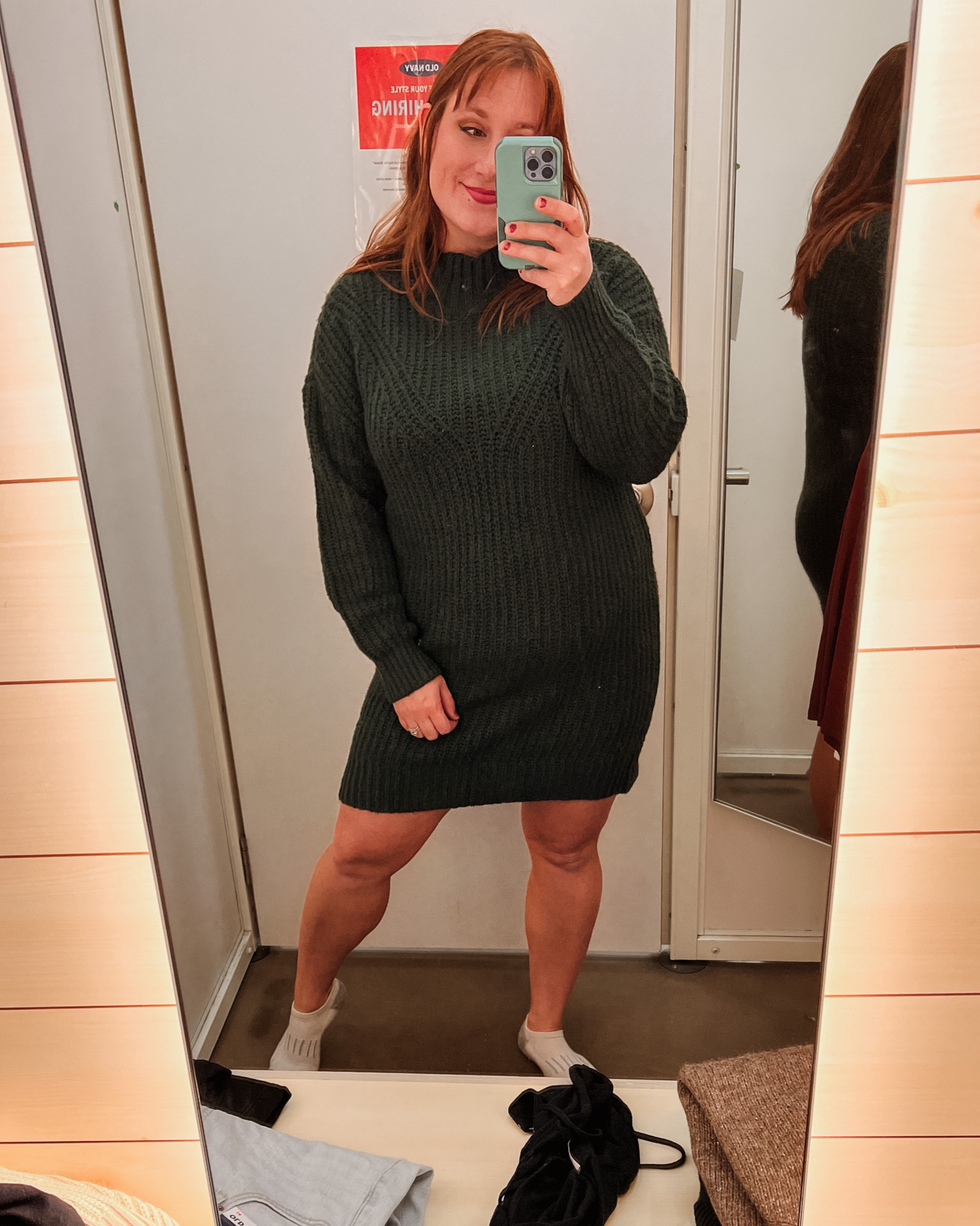 I got to drop the kids off at my MIL and run to the mall to do some tryons. Was super excited to try on this sweater dress at Old Navy. 

I actually wasn’t sure about how it looked in store, so I’m glad I took the videos/pictures because I love how this looks! Would be a great option for Christmas card pics, or a family get together! 

#LTKSeasonal #LTKHoliday #LTKcurves