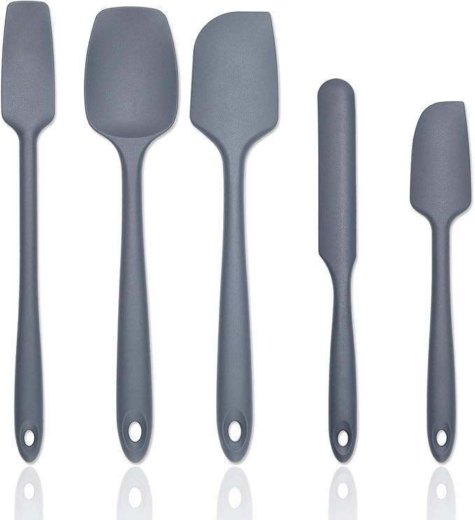 Silicone Spatula Set (Set Of 5) - Kitchen Spatulas Silicone Heat Resistant Rubber Spatula Set Wit... | Amazon (US)
