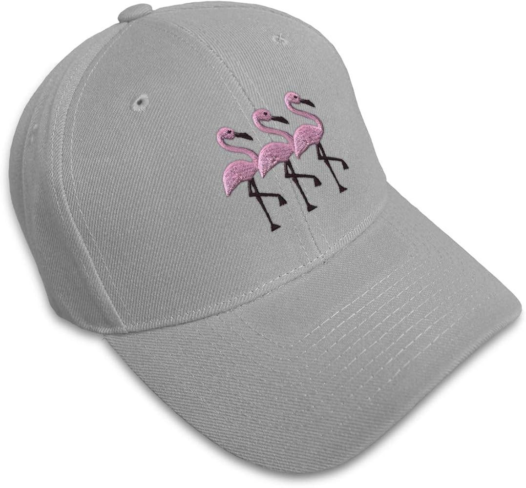 Custom Baseball Cap Pink Flamingos Embroidery Acrylic Dad Hats for Men & Women | Amazon (US)