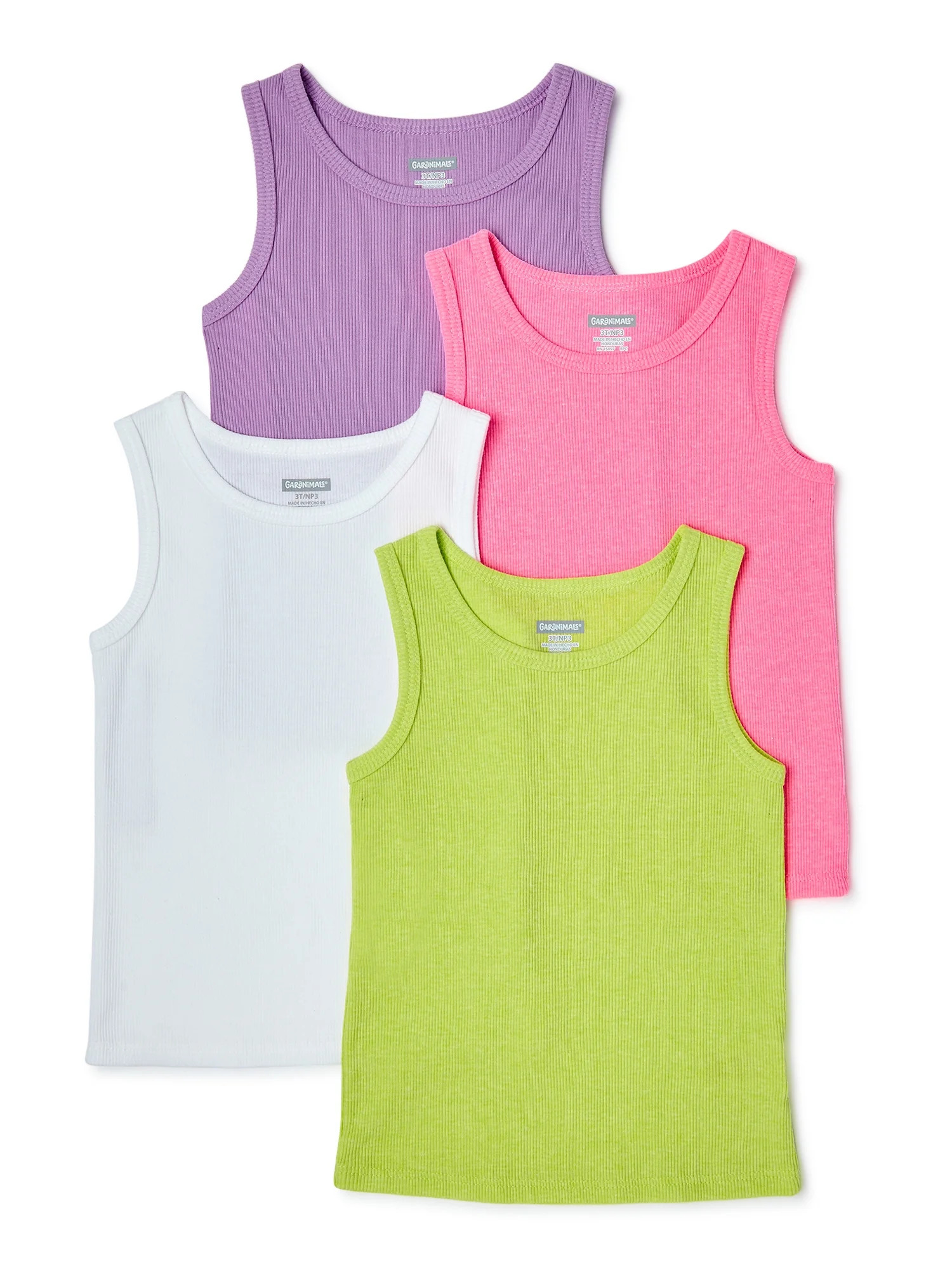 Garanimals Baby &amp; Toddler Girls Solid Tank Tops, 4-Pack, Sizes 12M-5T | Walmart (US)