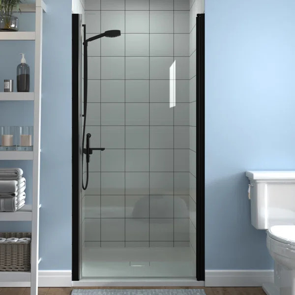 32-33 3/8 in.W x 72 in.H Pivot Frameless Glass Shower Door | Wayfair North America