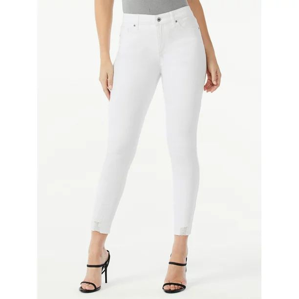 Sofia Jeans by Sofia Vergara Women's Rosa Curvy Ripped High-Rise Ankle Jeans - Walmart.com | Walmart (US)