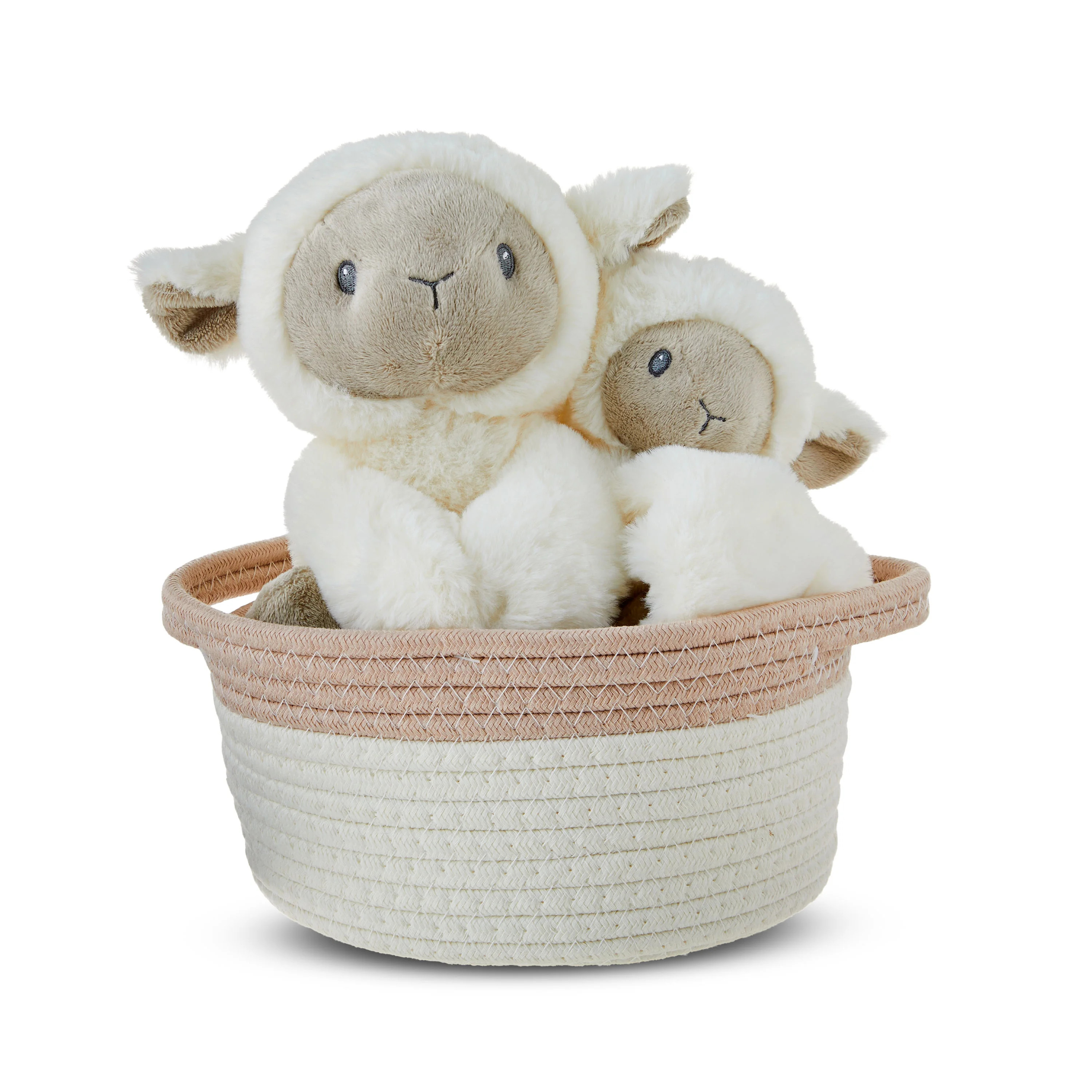 Easter Cream Lamb and Blanket Basket Set, 10.5 in x 10 in, by Way To Celebrate | Walmart (US)