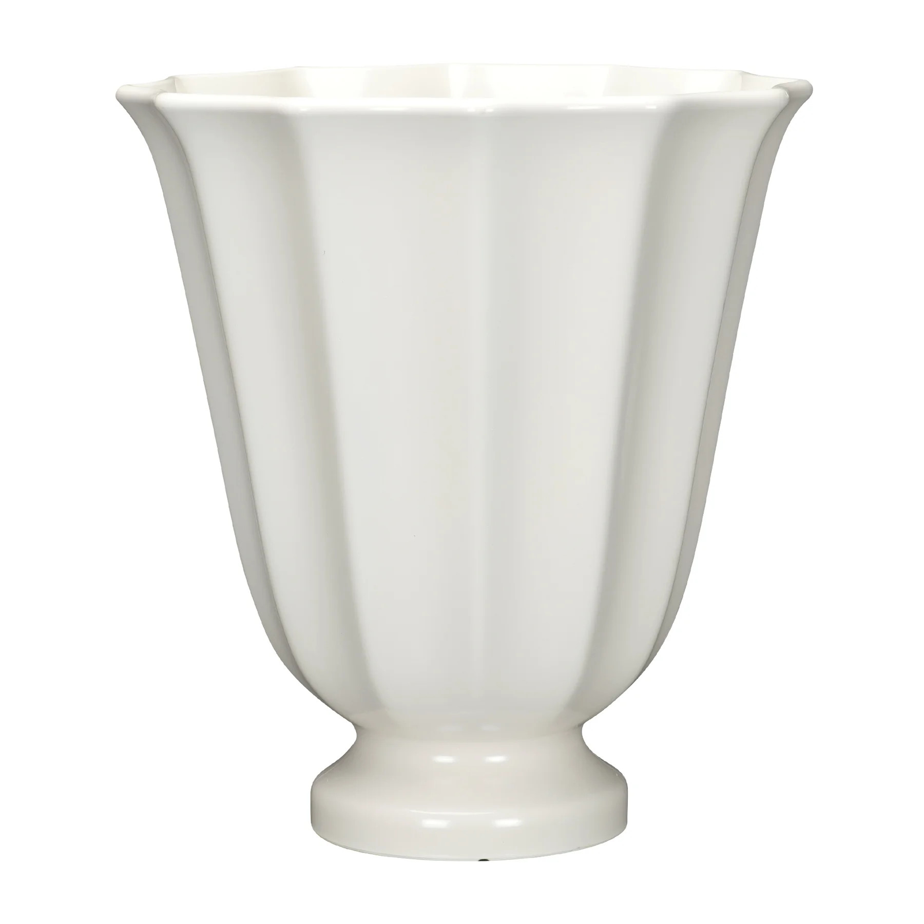 Mainstays Charlotte 16" x 16" x 17.5" Tall Round Vanilla Dream 100% Recycled Resin Planter Urn | Walmart (US)