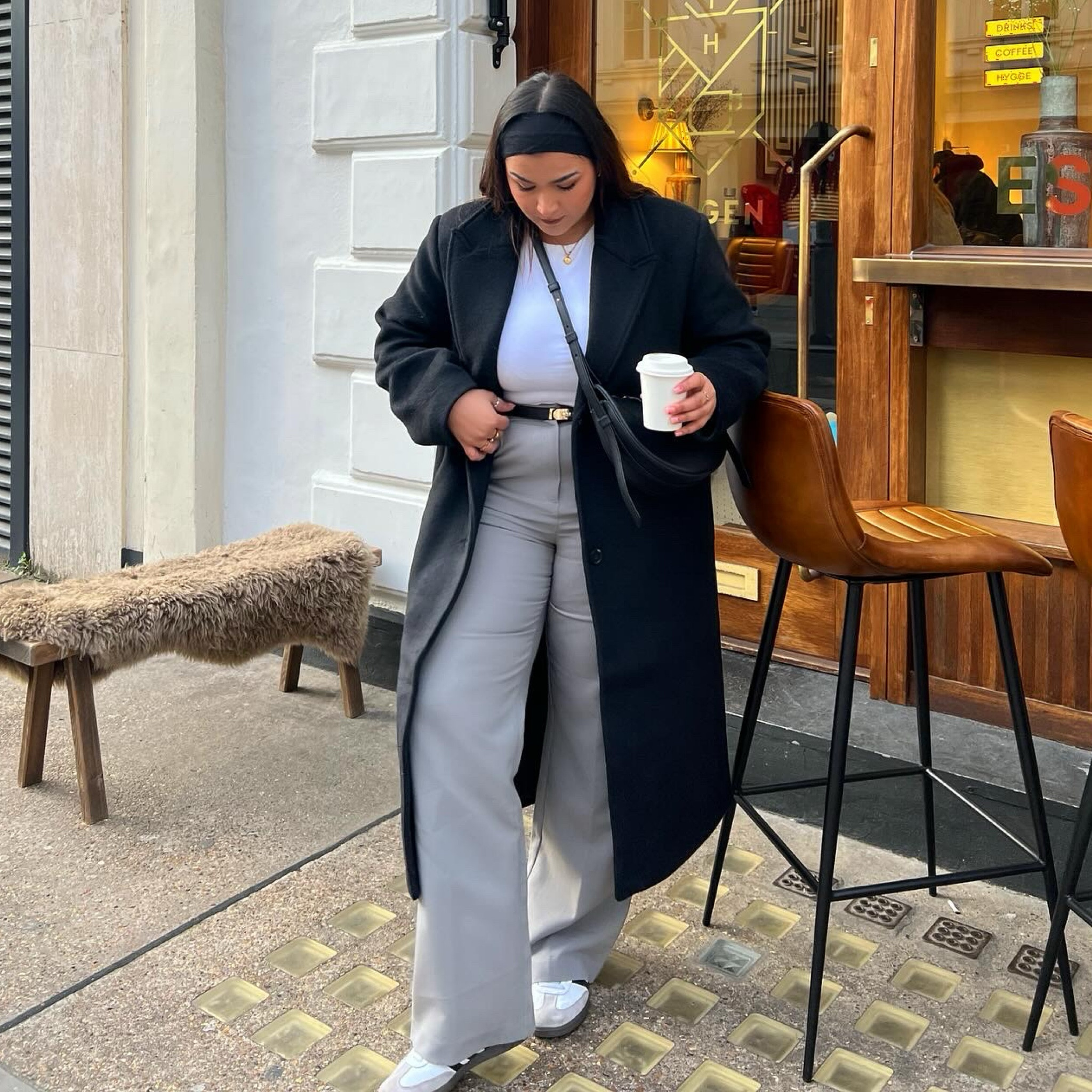 Styling grey trousers and black coat 🩶🖤

#LTKeurope #LTKstyletip #LTKmidsize