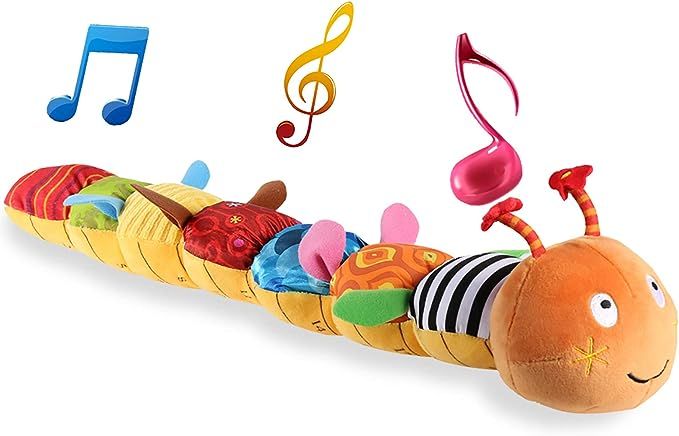 LIGHTDESIRE Baby Toys Musical Caterpillar, Infant Toys Crinkle Rattle Soft with Ring Bell Toddler... | Amazon (US)