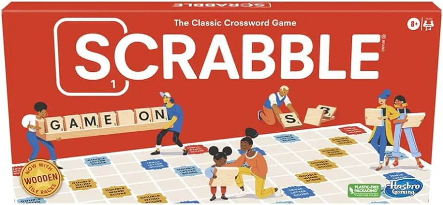 Hasbro Gaming Scrabble Board Game,Word Game for Kids Ages 8 and Up,Fun Family Game for 2-4 Player... | Amazon (US)