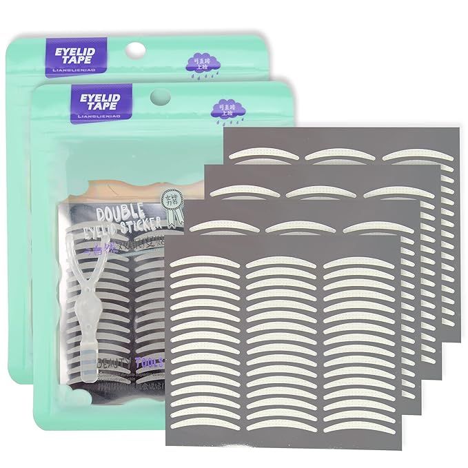 Tik Tok 2Bags/656Pcs Natural Invisible Slim Double Eyelid Tapes Lift Strips Stickers, One-sided S... | Amazon (US)
