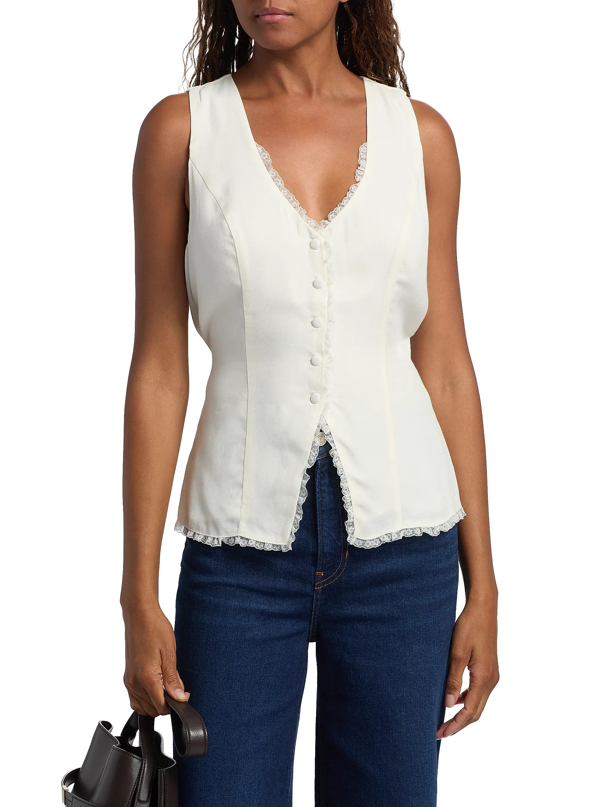 Skylar Tailored Crepe Top | Saks Fifth Avenue
